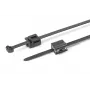 HellermannTyton T50ROSEC5B-PA66HS/PA66HIRHS-BK kaapelinippuside kuusipuukiinnikkeellä, 200 x 4,6 mm, musta, 500 kpl 150-40581