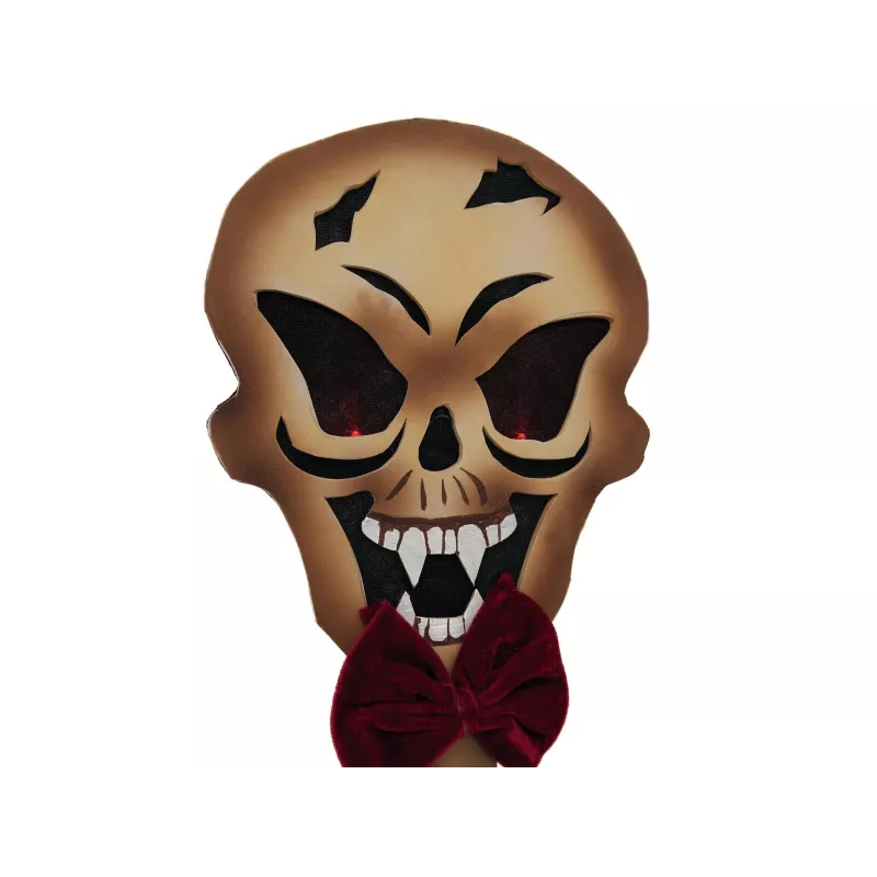 EUROPALMS Halloween maapiikki pääkallo, valkoinen/musta, 40 cm 83314628