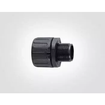 HellermannTyton HG25-S-M25 PA66 BK 10 suora liitäntä, M25 kierre, 25 mm kanava, musta