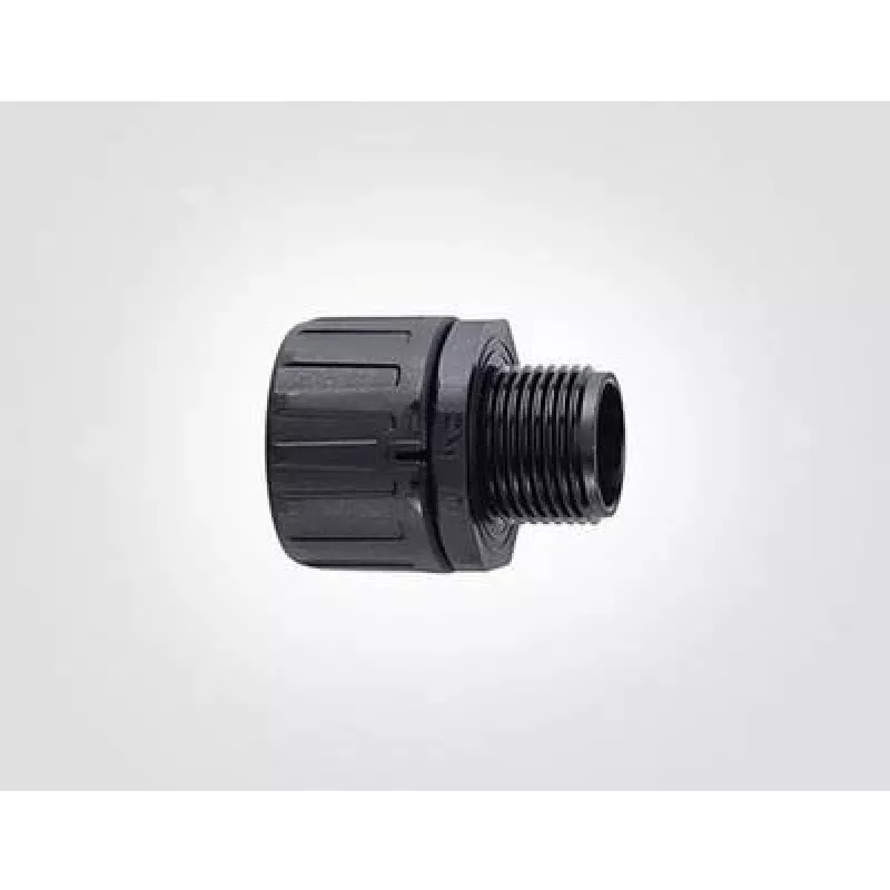 HellermannTyton HG25-S-M25 PA66 BK 10 suora liitäntä, M25 kierre, 25 mm kanava, musta