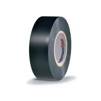 HellermannTyton HTAPE-FLEX1000+ musta PVC-sähköeristysnauha, 19 mm x 20 m, 105 °C, RoHS 710-00602