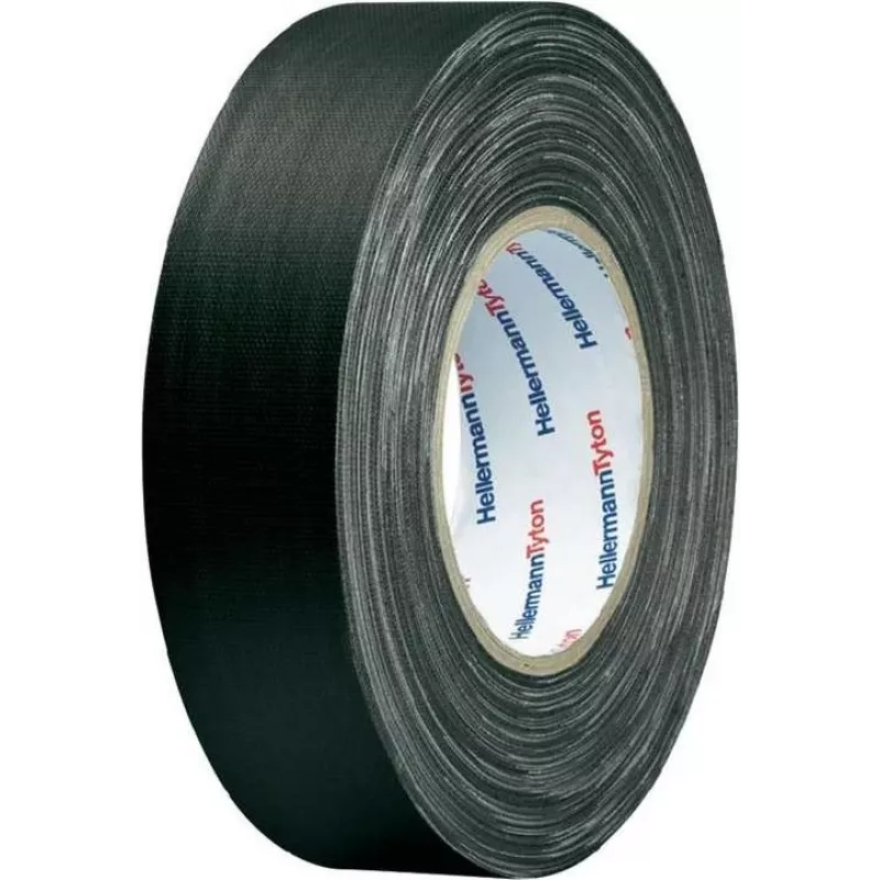 HellermannTyton HelaTape Tex kangasteippi 19 mm x 10 m musta puuvilla-polyesteri 712-00204