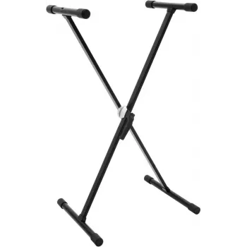 Dimavery SVT-1 keyboard-teline X-runko kiristyslukko korkeussäädettävä 20 kg kantavuus musta