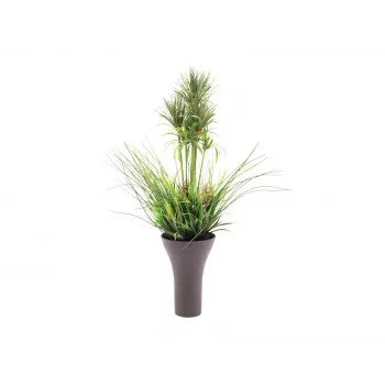 EUROPALMS tekonurmi-asetelma, 90 cm, vihreä, mustassa ruukussa 82600137