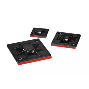 HellermannTyton QM20APT-A liimakiinnitys kaapelikiinnikkeelle, 20 x 20 mm, valkoinen, PA66, 4-suuntainen asennus, 1000 kpl 151-02971