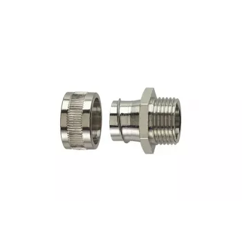 HellermannTyton SC40-FM-M40 nikkelöity messinkinen liitäntäholkki M40 40 mm SC-suojaletkulle