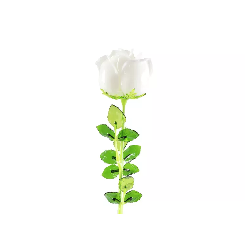 EUROPALMS Crystal Rose tekokukka, valkoinen, 81 cm, 12 kpl 82600208