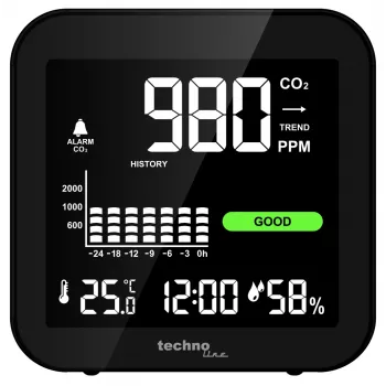 Technoline WL1025 CO2-mittari lämpötilalla ja kosteudella