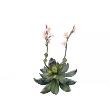 EUROPALMS Stone Rose (EVA) tekokasvi, vaaleanpunainen, 32cm 82530572