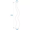 EUROPALMS designmaljakko WAVE-150, valkoinen 83011904