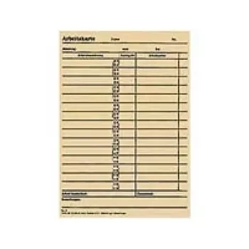 BÜRK MOBATILE leimauskortti ZS 5200 -kellokorttikoneelle, 100 korttia, vihreä painatus valkoiselle kartongille, 189 x 86 mm B01830040500