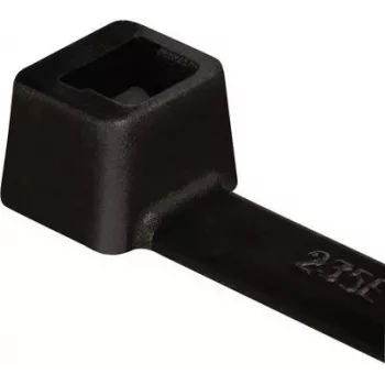 HellermannTyton T18R-HS-BK-C1 musta lämmönkestävä kaapelinauha 100 x 2,5 mm, 100 kpl:n pakkaus 111-01950
