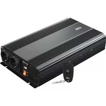 AEG invertteri 1500 W 12 V DC - 230 V AC kaukosäätimellä (10058)