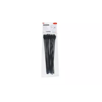 HellermannTyton SOFTFIX® uudelleenkäytettävä nippuside 260 x 7 mm, musta, 12 kpl:n pakkaus 115-07270