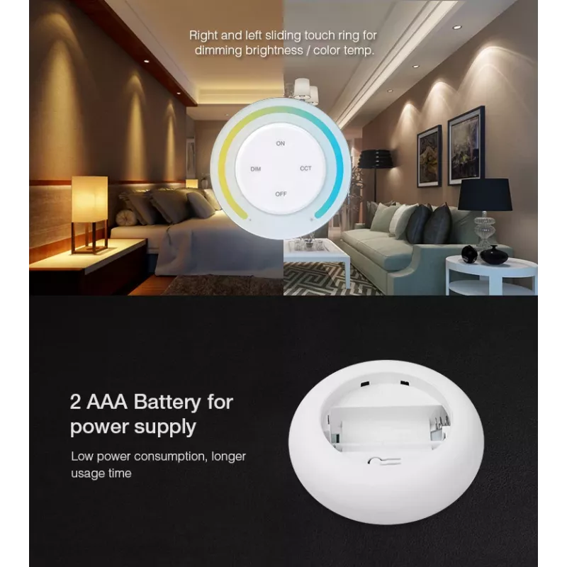 SYNERGY21 S1-G Sunrise LED-kaukosäädin Dual White CCT MiLight/MiBoxer-järjestelmiin