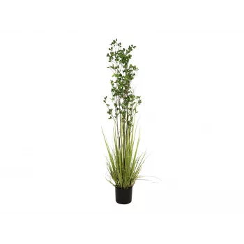 EUROPALMS ainavihreä pensas ruoholla, tekokasvi, 182 cm 82600185