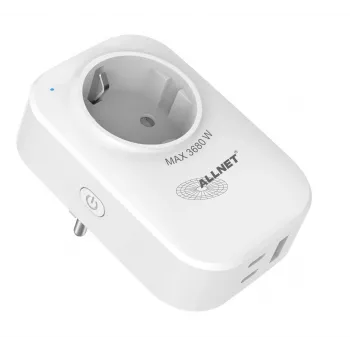 ALLNET ESP32 WLAN älypistorasia energiamittauksella ja 2x USB laturi ALL3079