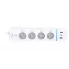 ALLNET ESP32 WiFi älypistorasialista ALL3079-4, 4 AC-pistorasiaa, 2x USB-A & 1x USB-C, energiamittaus