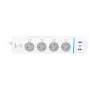 ALLNET ESP32 WiFi älypistorasialista ALL3079-4, 4 AC-pistorasiaa, 2x USB-A & 1x USB-C, energiamittaus