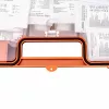 PETEX 43924035 DIN 13169 ensiapulaukku, oranssi, 350 x 140 x 240 mm