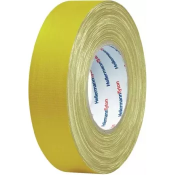 HellermannTyton HTAPE-TEX-19x10 yleiskäyttöinen kangasteippi, keltainen, 19 mm x 10 m 712-00202