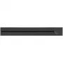 SYNERGY21 MODULRAIL 600mm pistorasia, kytkimellä, 3 Schuko-pistorasiaa, musta S21-MR005
