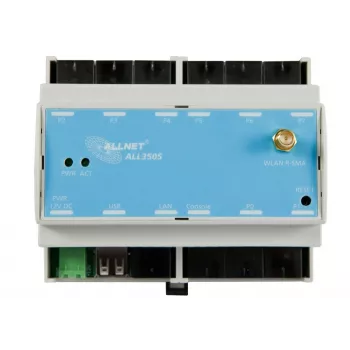 ALLNET ALL3505v2 IP-talotekniikkaohjain 8 anturiportilla, DIN-kiskoasennus