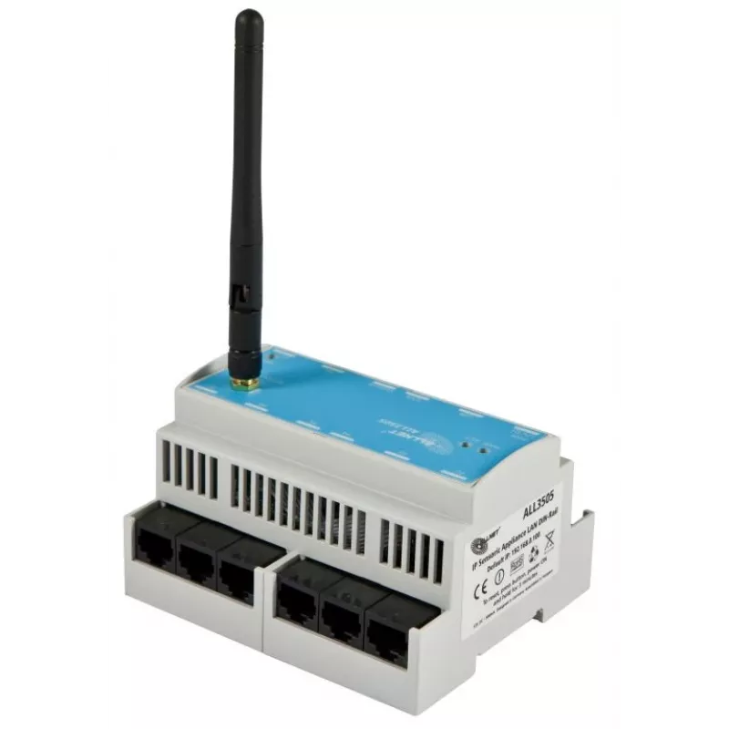 ALLNET ALL3505v2 IP-talotekniikkaohjain 8 anturiportilla, DIN-kiskoasennus