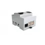 ALLNET DIN-kiskoasennuskotelo Raspberry Pi 4 Model B:lle läpinäkyvällä ikkunalla, harmaa 25.0410000.RP4