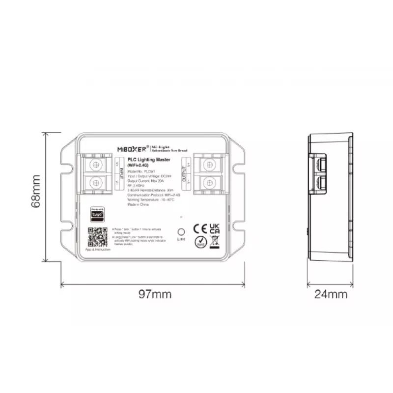 Miboxer PLCZ1 Zigbee 3.0 + 2.4G MiLight/Miboxer valomaster-ohjain