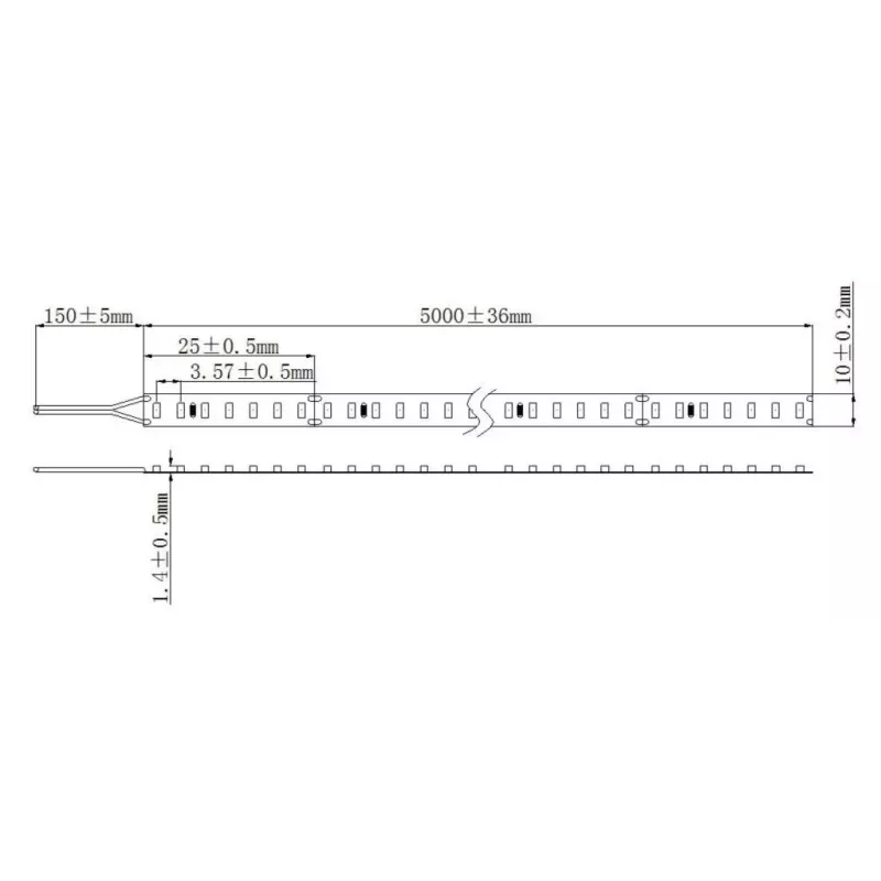 SYNERGY21 LED Flex Strip 2210 - 70 NW DC24V 24W IP20 CRI90 xSpecial malli LED-LIGHTS24x