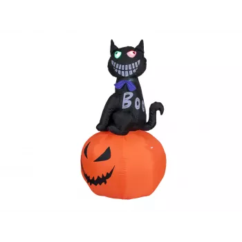 EUROPALMS Halloween puhallettava hahmo kissa ja kurpitsa, 183cm 83316152