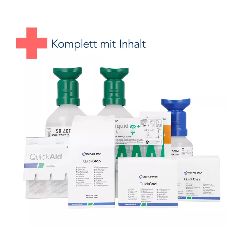 First Aid Only Quick+ Safe DIN EN 15154-4 ensiapulaukku sininen (P-44027 00)