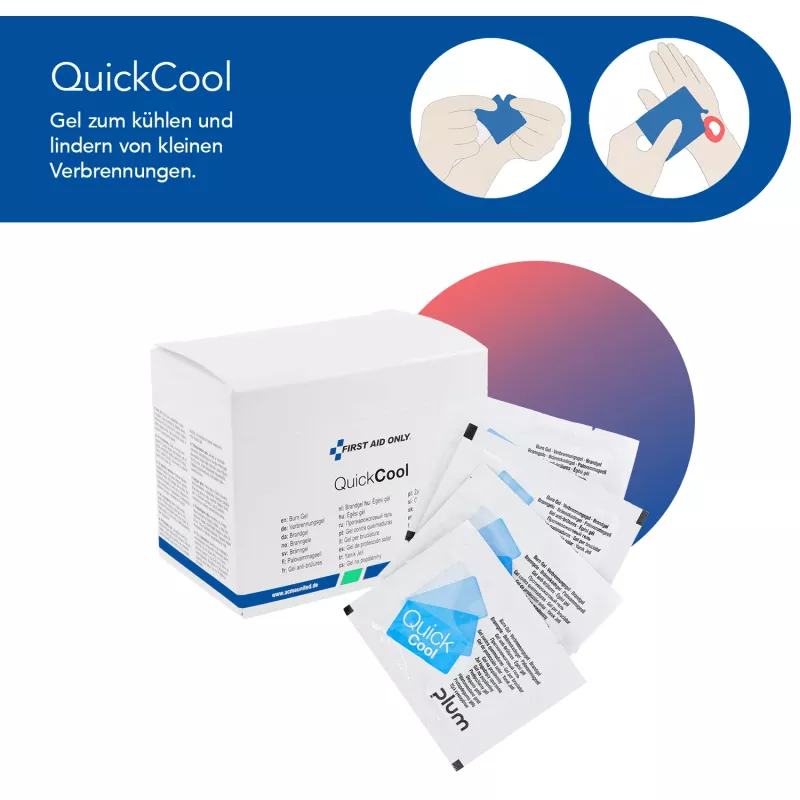 First Aid Only Quick+ Safe DIN EN 15154-4 ensiapulaukku sininen (P-44027 00)