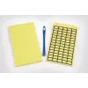 HellermannTyton 598-92427 irrotettavat keltaiset vinyyli-lämpösiirtotarrat, 44 x 10 mm, 440 tarraa