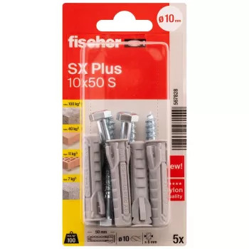 Fischer SX Plus tappi 10 x 50 mm, 5 kpl 567828