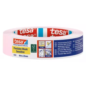 tesa 4333 Precision Mask vaaleanpunainen peitenauha 50 m x 25 mm 04333-00018-02