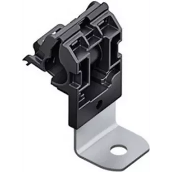 HellermannTyton 151-01643 RCA90SM6-PA66HIRHSUV/ST/ZN-BK räikkä-P-klipsi, ruuvikiinnitys, PA66HIRHSUV, sinkitty teräslevy, musta