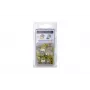 HellermannTyton HelaCon Plus Mini HCPM-2 push-in liitin, 2-napainen, 0,5-2,5 mm², läpinäkyvä/keltainen, 20 kpl:n pakkaus 148-90054