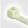 HellermannTyton T18L-HS-NA-C1 lämmönkestävä polyamidinippuside, luonnonvalkoinen, 200mm x 2,5mm, 100 kpl:n pakkaus