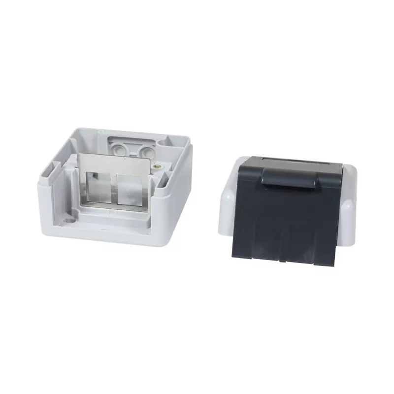 SYNERGY21 Keystone-moduuli pinta-asennusrasia IP44 2 moduulille, valkoinen S216388