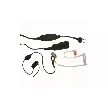 MIDLAND Albrecht AE 31-PT07 in-ear-mono-headset mikrofoni-varrella ja PTT:llä, johdollinen, 2-pin-liitäntä, musta 41990