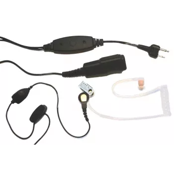 MIDLAND Albrecht AE 31-PT07 in-ear-mono-headset mikrofoni-varrella ja PTT:llä, johdollinen, 2-pin-liitäntä, musta 41990