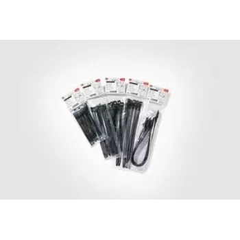 HellermannTyton SOFTFIX uudelleenkäytettävä nippuside 340 x 11 mm musta TPU, 6 kpl:n pakkaus (115-11350)