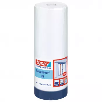Tesa Easy Cover 4369 UV-suojakalvo integroidulla teipillä, läpinäkyvä, 2,6m x 17m 04369-13-1