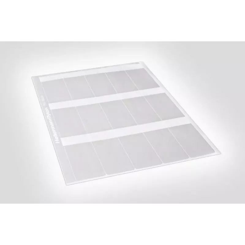 HellermannTyton 594-81104 lämpösiirtotarra läpinäkyvä valkoinen 100mm x 100mm 1000 etikettiä
