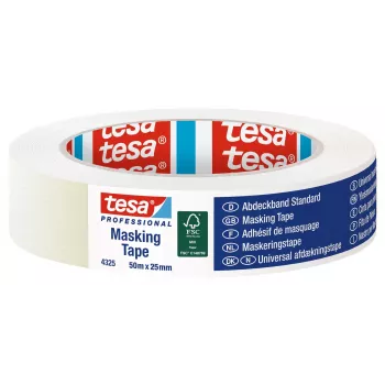 Tesa STANDARD 04325-00001-01 ammattimainen peittoteippi, beige, 50 m x 25 mm, 1 rulla