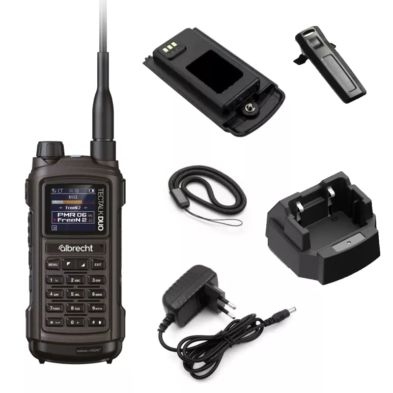 Albrecht Tectalk Duo PMR446 Freenet 1W radiopuhelinsarja musta 29148