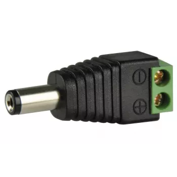 ABUS TVAC35800 virtasovitinkaapeli - ruuviliitinlohko 5,5 x 2,1 mm DC-pistokkeeseen