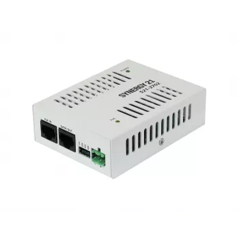 SYNERGY21 S21-3702 PoE+ - 24V DC vakiojännitemuunnin, 24W, IEEE 802.3at, RJ45-tulo, ruuviliittimet